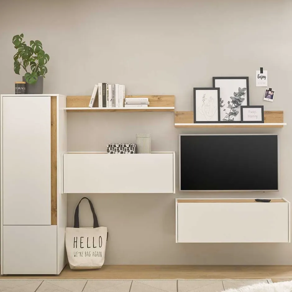 Moderne Wohnwände|Wohnwand 250 Cm*Pharao24 Tiny Office Möbel Rascian