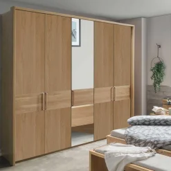 Pharao24 5-türiger Kleiderschrank Veyfas> Massivholz Kleiderschränke