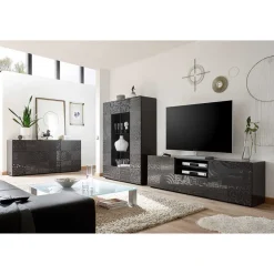 Pharao24 TV Anbauwand Hancieda> Moderne Wohnwände|Hochglanz Wohnwände