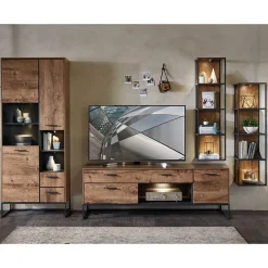 Wohnwand 300 Cm*Pharao24 TV Anbauwand Washton