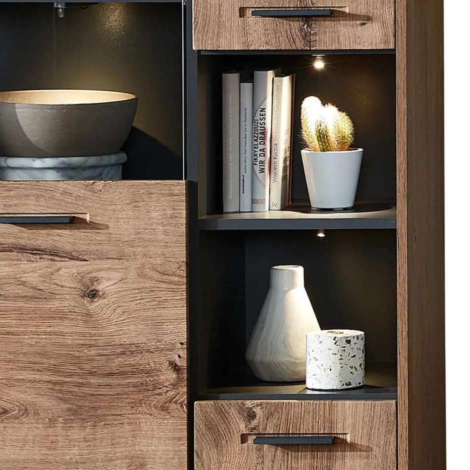 Wohnwand 300 Cm*Pharao24 TV Anbauwand Washton