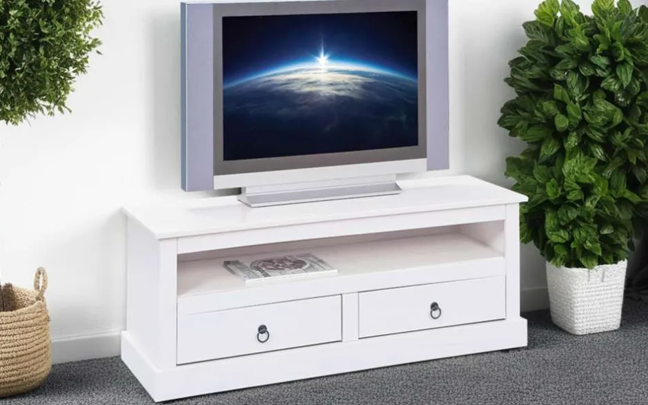 Pharao24 TV Board Alberto> Massivholz Tv Möbel|Fernsehkommoden