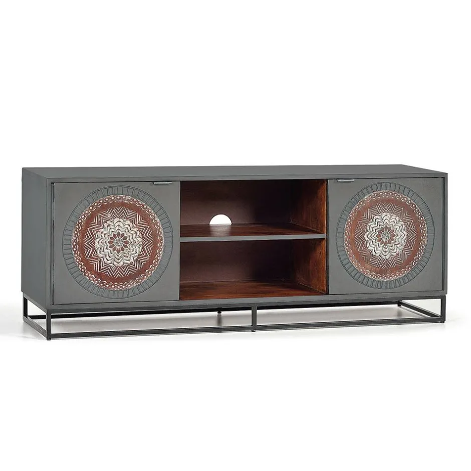 Pharao24 TV Board Binia> Massivholz Tv Möbel