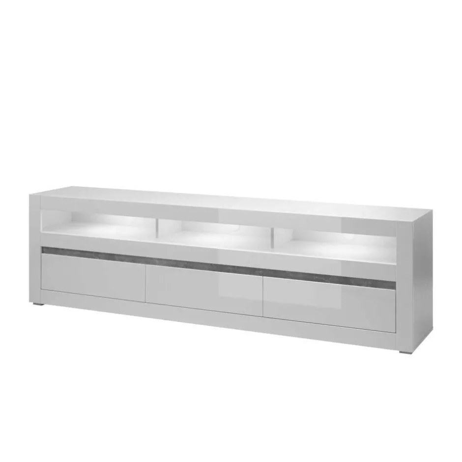 Moderne Wohnwände|Hochglanz Wohnwände*Pharao24 TV Board und Regal Novinza