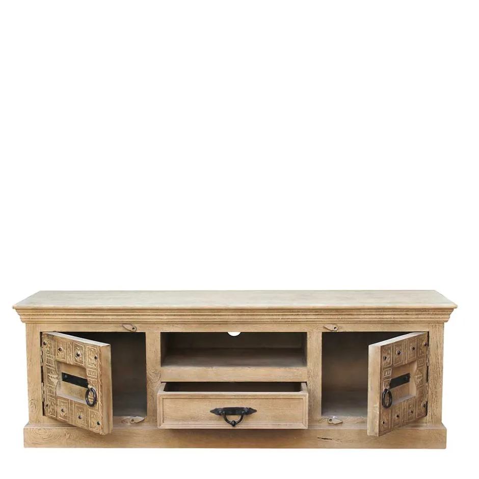 Pharao24 TV Lowboard Emilio> Massivholz Tv Möbel