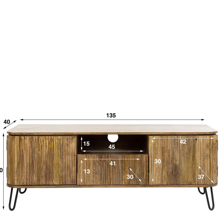 Pharao24 TV Lowboard Mailiona> Fernsehtische|Massivholz Tv Möbel