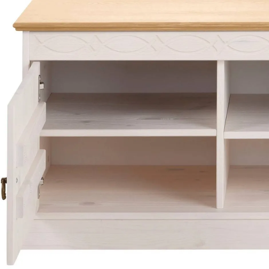 Massivholz Tv Möbel|Fernsehkommoden*Pharao24 TV Lowboard Regine