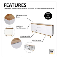 Fernsehtische|Lowboards*Pharao24 TV Sideboard Hajelua