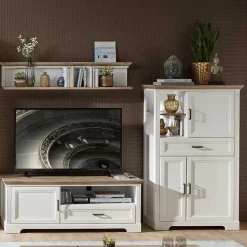 Wohnwand 250 Cm*Pharao24 TV Wohnkombination Vronata