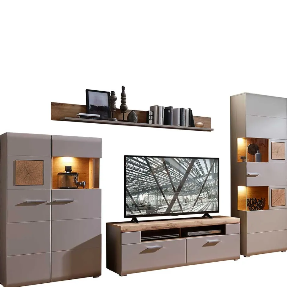 Wohnwand 300 Cm|Moderne Wohnwände*Pharao24 TV Wohnwand Accadira