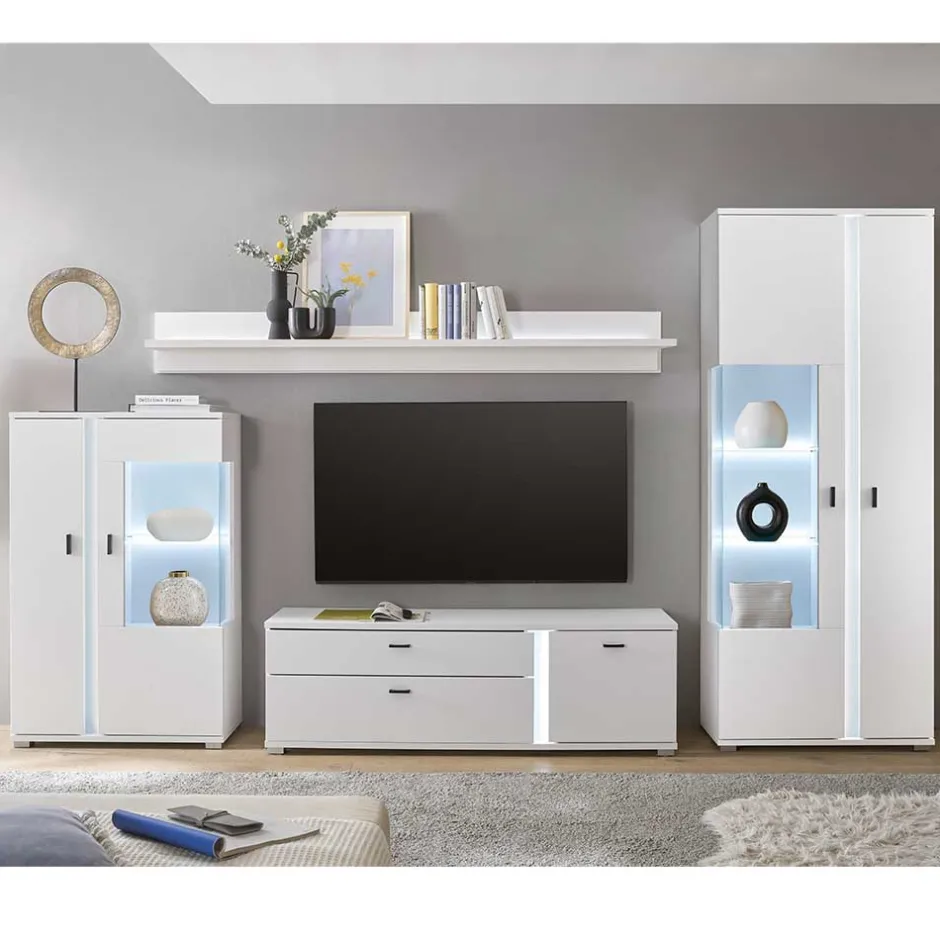 Wohnwand 300 Cm|Moderne Wohnwände*Pharao24 TV Wohnwand Constantin