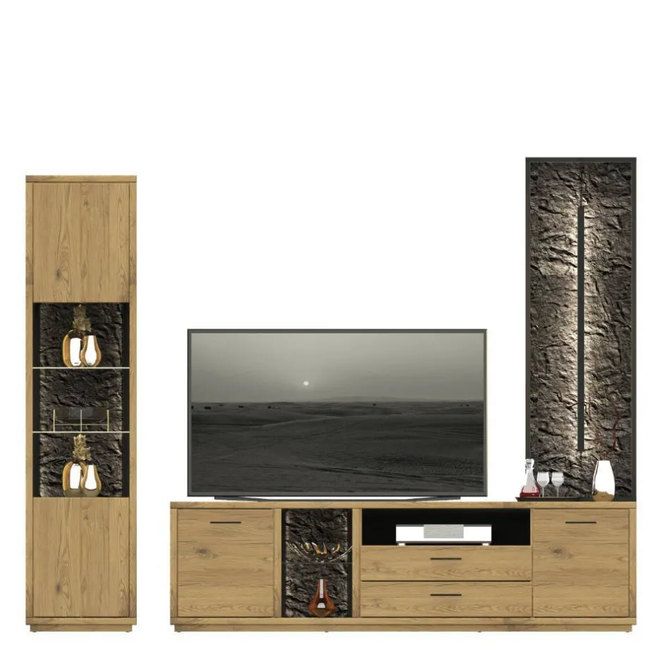 Pharao24 TV Wohnwand Ostoro> Moderne Wohnwände|Massivholz Wohnwände