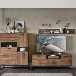 Pharao24 TV Wohnwand Washton> Wohnwand 250 Cm