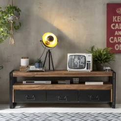 Pharao24 TV-Lowboard India> Fernsehtische|Massivholz Tv Möbel