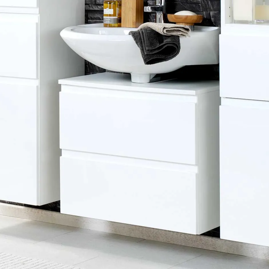 Badezimmerschränke|Waschbeckenunterschränke*Pharao24 Unterbeckenschrank Lectrio