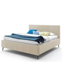 Pharao24 Velours Polsterbett Beige Sonna><noscript><img width=