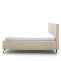 Pharao24 Velours Polsterbett Beige Sonna><noscript><img width=