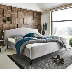 Pharao24 Velours Polsterbett Nurez> Einzelbetten|Jugendbetten