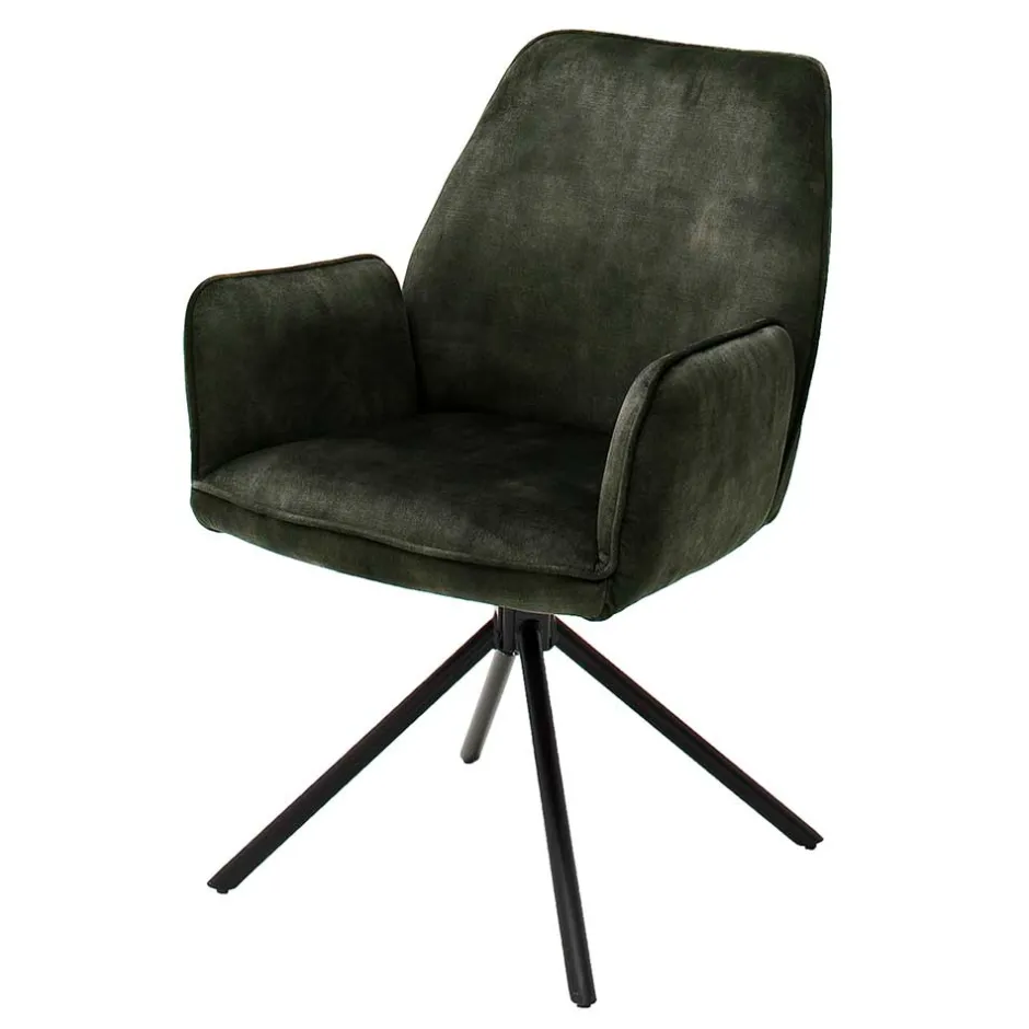 Pharao24 Velours Polsterstühle Ocnano> Armlehnstühle