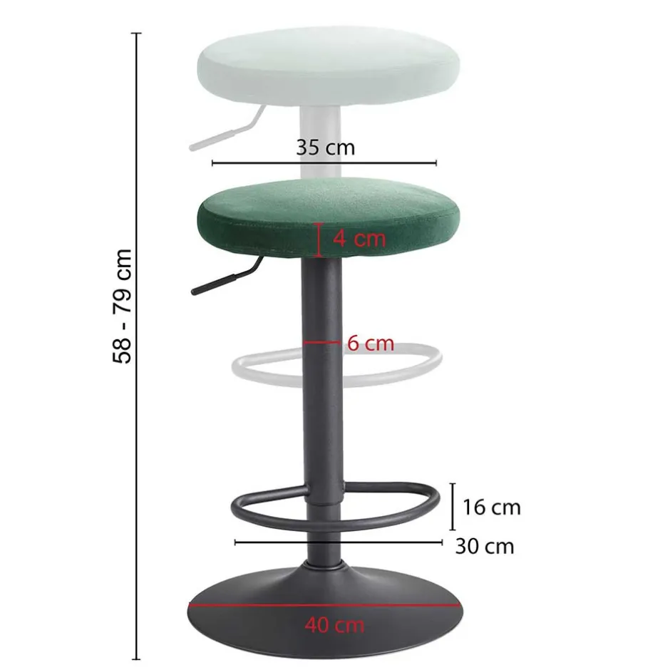 Pharao24 Verstellbarer Barhocker Celesko> Sitzhocker