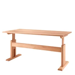 Pharao24 Verstellbarer Schreibtisch Len> Massivholztische|Schreibtische