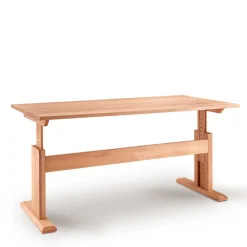 Pharao24 Verstellbarer Schreibtisch Len> Massivholztische|Schreibtische