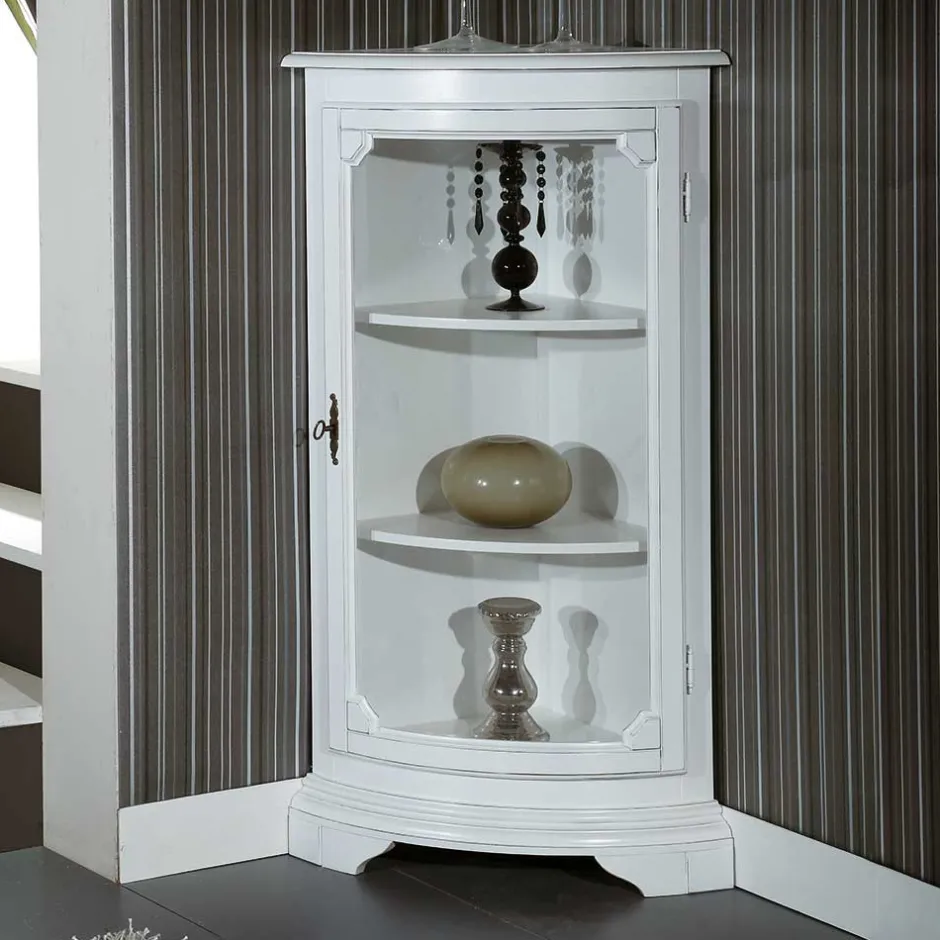 Stauraumvitrinen*Pharao24 Vintage Look Eckvitrine Giralva