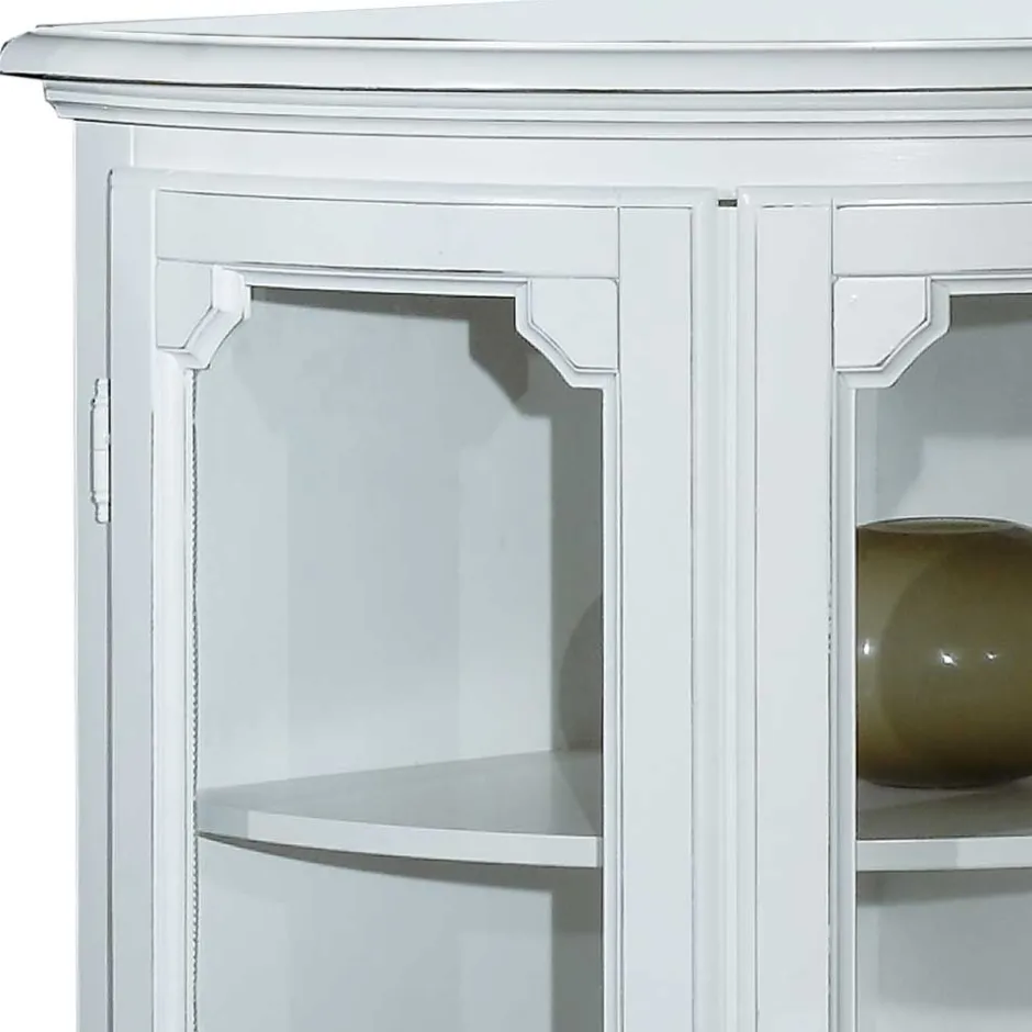 Wohnzimmerschrank|Stauraumvitrinen*Pharao24 Vintage Stil Eckvitrine Giralva