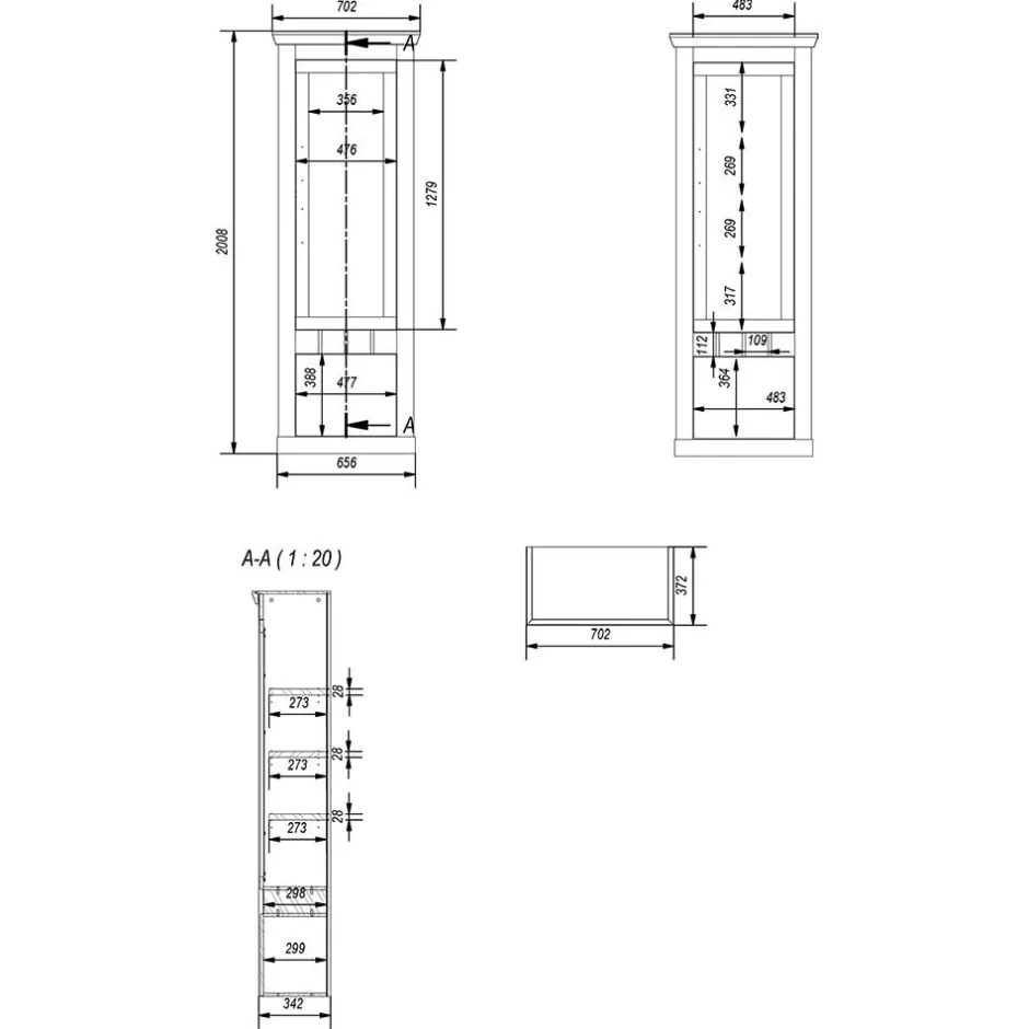 Pharao24 Vitrine Cellossa> Vitrinenschrank|Wohnzimmervitrinen