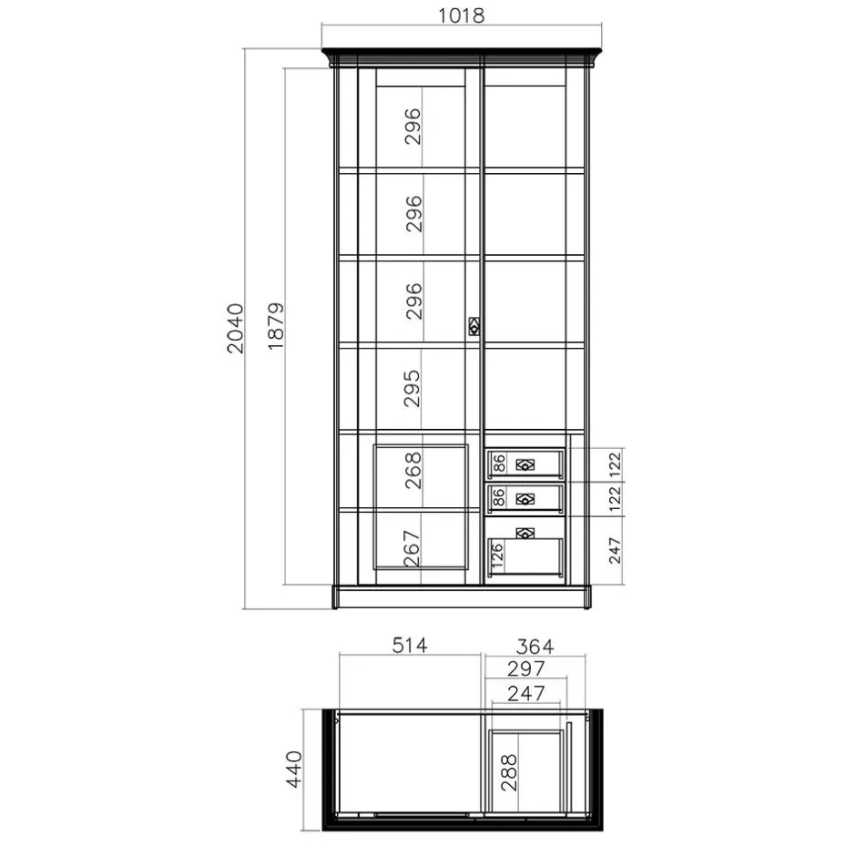 Wohnzimmerschrank|Vitrinenschrank*Pharao24 Vitrine Craiova