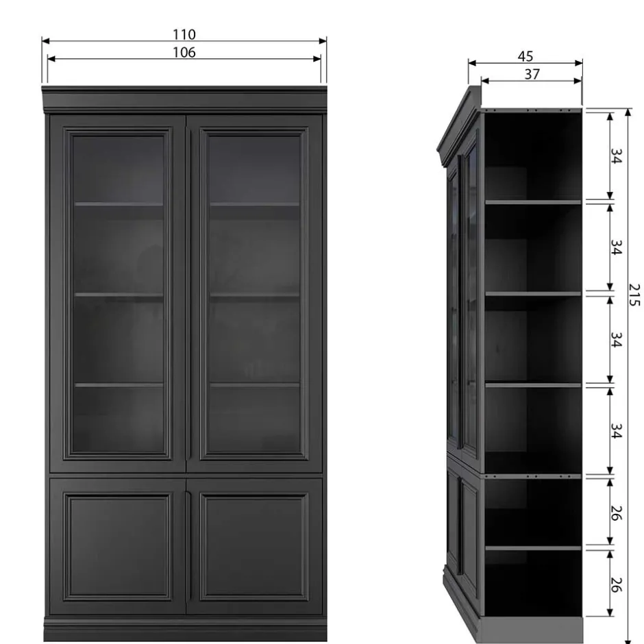 Pharao24 Vitrine Malingres> Vitrinenschrank|Wohnzimmervitrinen