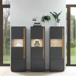 Moderne Wohnwände*Pharao24 Vitrinen Set Uzniana