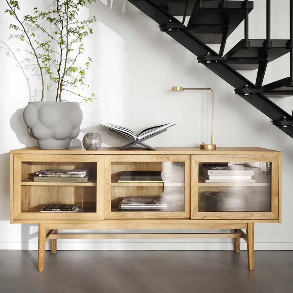 Küchenkommode|Esszimmerkommoden*Pharao24 Vitrinen Sideboard Rattana