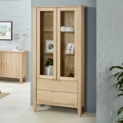 Massivholzmöbel|Vitrinenschrank*Pharao24 Vitrinenschrank Pianas