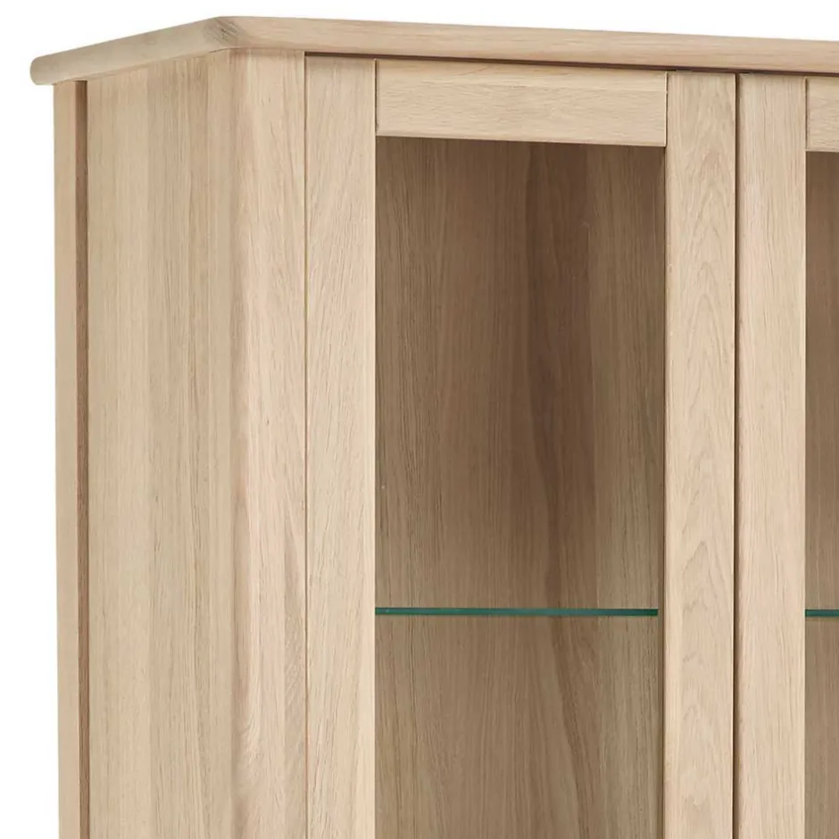 Massivholzmöbel|Vitrinenschrank*Pharao24 Vitrinenschrank Pianas