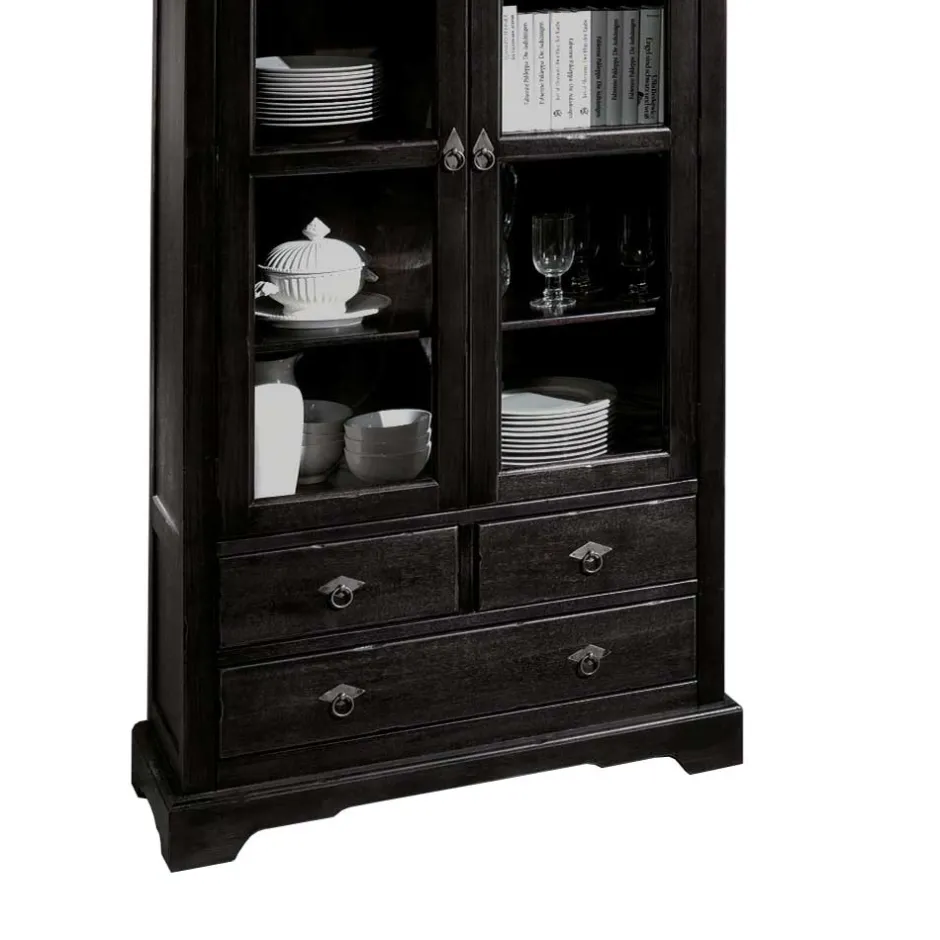 Pharao24 Vitrinenschrank Provence> Vitrinenschrank|Stauraumvitrinen