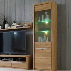 Wohnzimmervitrinen|Massivholz Schränke*Pharao24 Vitrinenschrank Vlarenzo
