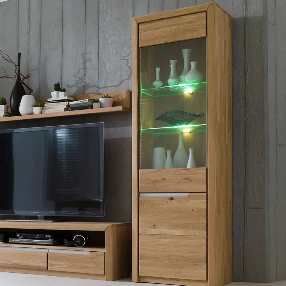 Wohnzimmervitrinen|Massivholz Schränke*Pharao24 Vitrinenschrank Vlarenzo