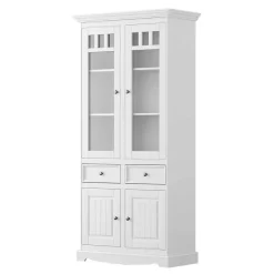 Pharao24 Vitrinenschrank Vomano> Massivholzmöbel|Massivholz Schränke