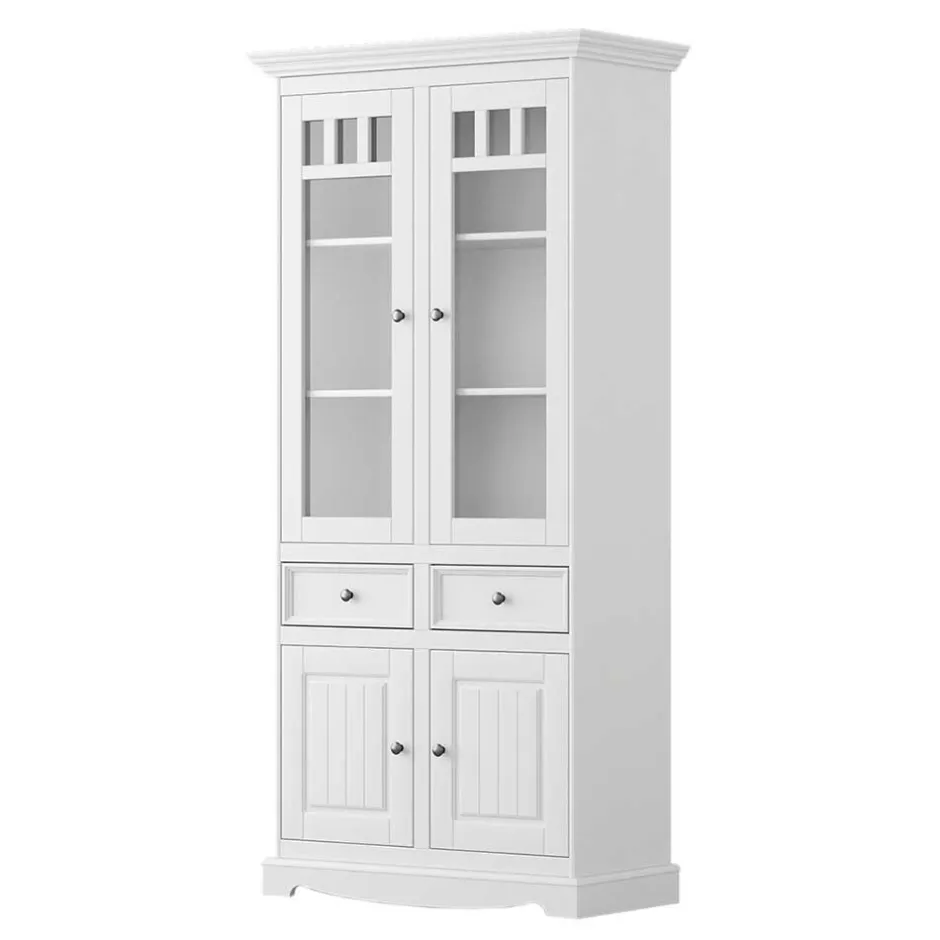 Pharao24 Vitrinenschrank Vomano> Massivholzmöbel|Massivholz Schränke