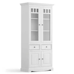 Pharao24 Vitrinenschrank Vomano> Massivholzmöbel|Massivholz Schränke