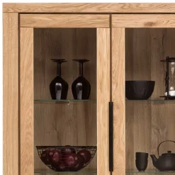 Wohnzimmerschrank|Massivholz Schränke*Pharao24 Vitrinenschrank Vroscian