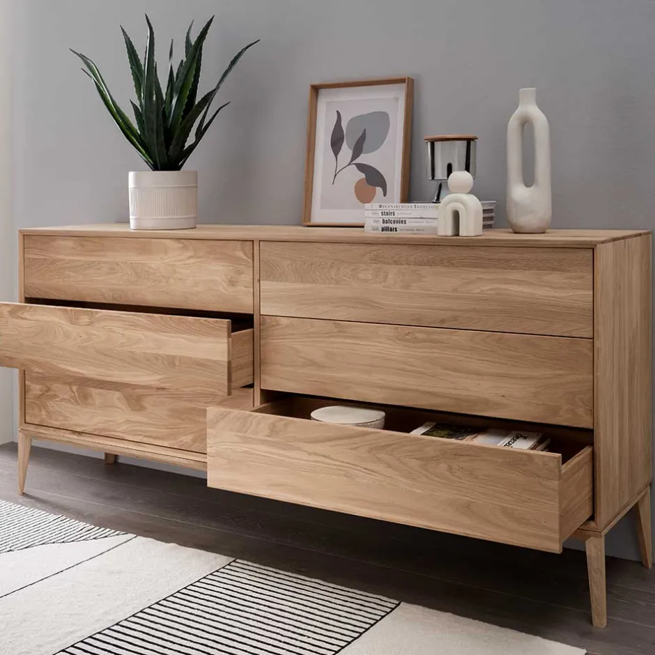 Massivholzmöbel|Küchenkommode*Pharao24 Vollholzkommode Belafoma