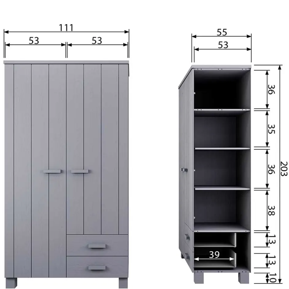 Pharao24 Vollholzschrank Vapano> Massivholz Schränke|Kleiderschränke