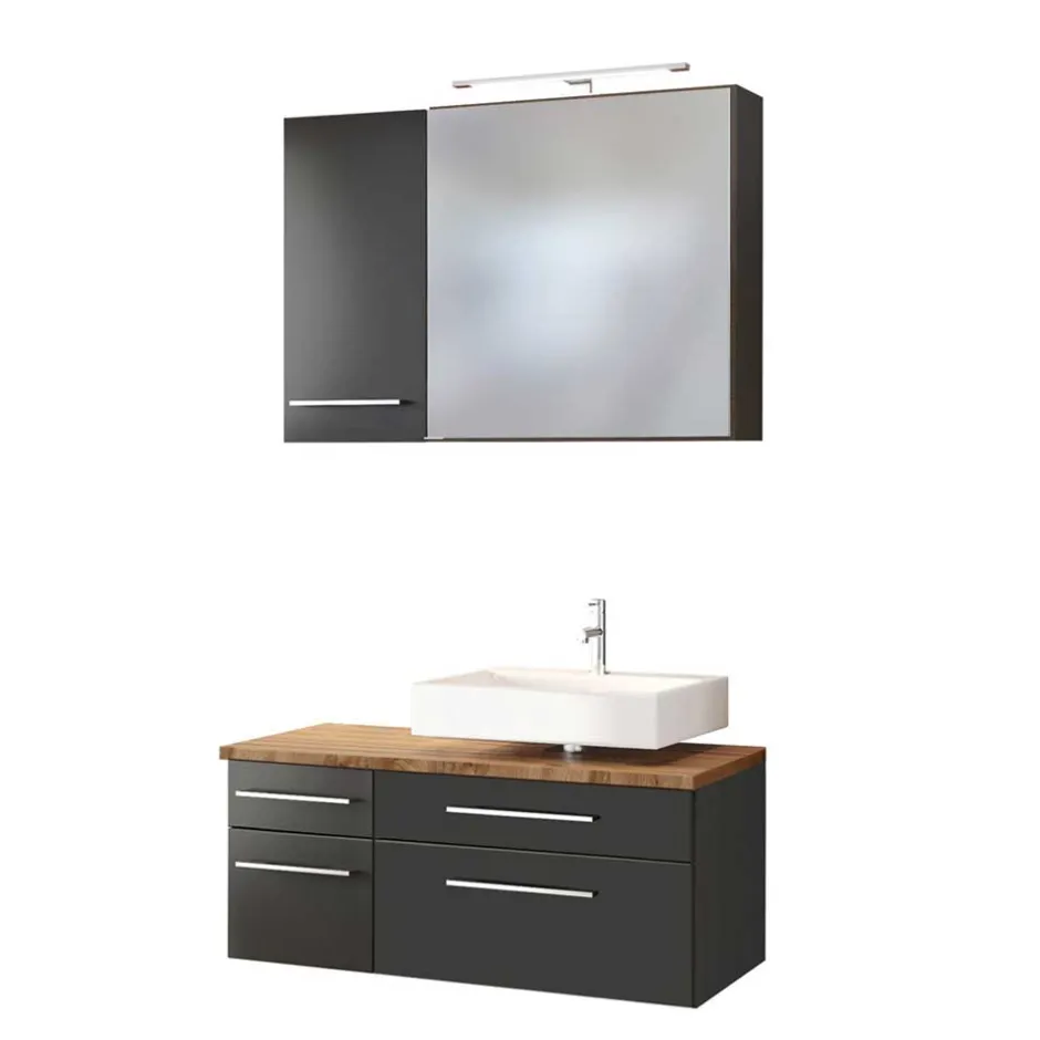 Pharao24 Wand Badezimmer Set Hayos> Badmöbel Sets