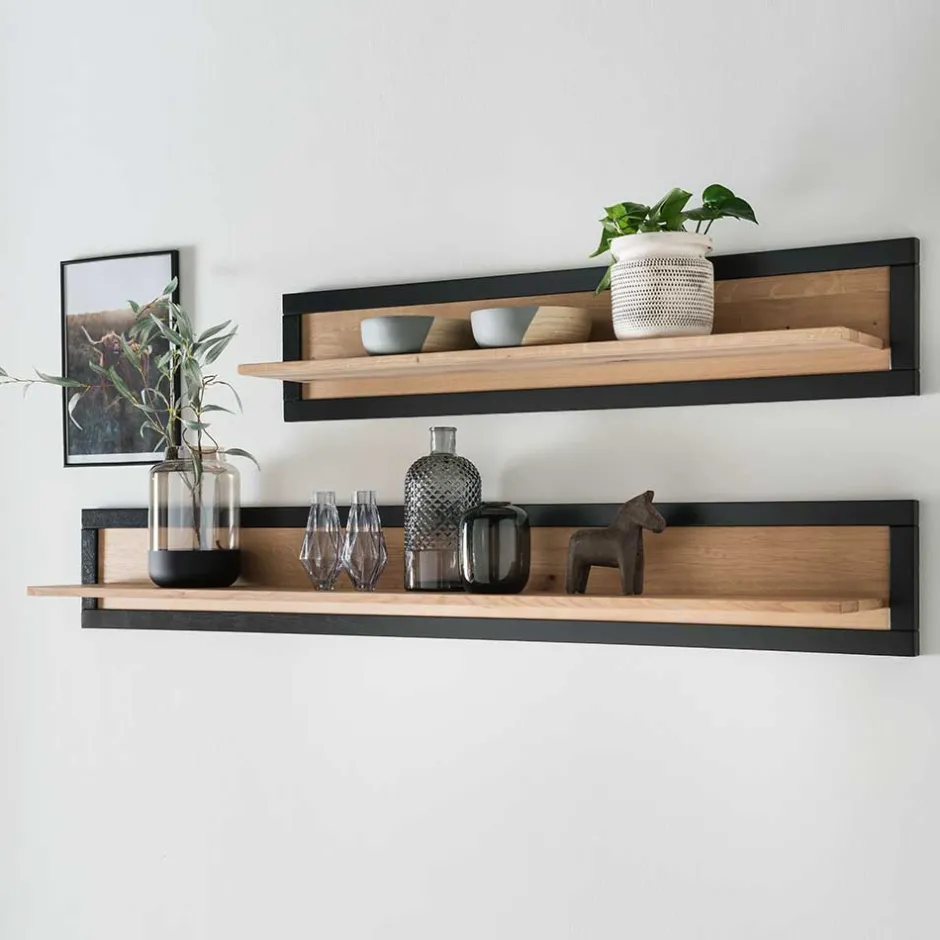 Pharao24 Wandboard Shailina> Wohnzimmerregale|Massivholzregale