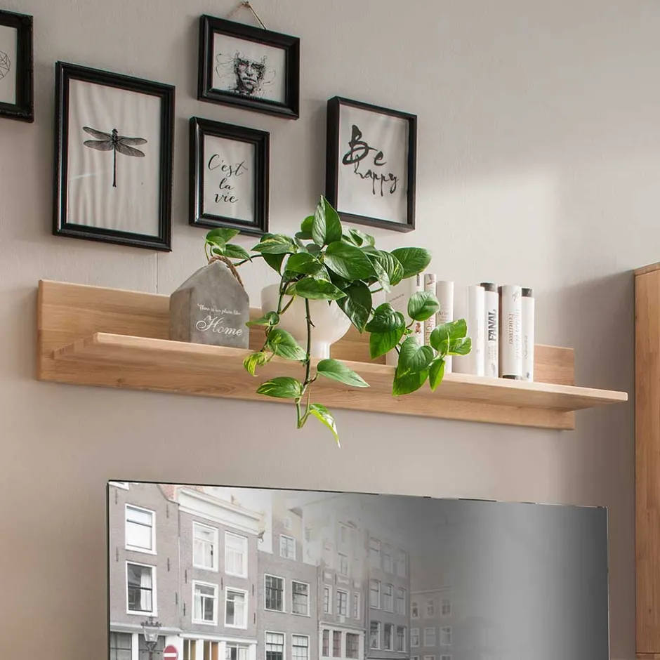 Pharao24 Wandboard Teanos> Wohnzimmerregale|Massivholzregale