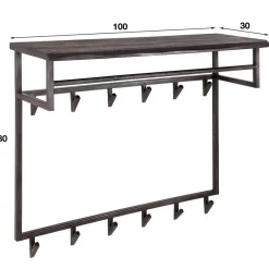 Wandgarderoben|Massivholz Garderoben*Pharao24 Wandgarderobenleiste Diana
