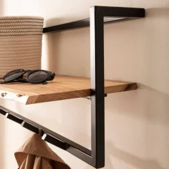 Massivholz Garderoben*Pharao24 Wandgarderobenleiste Enda