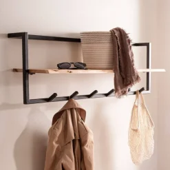 Massivholz Garderoben*Pharao24 Wandgarderobenleiste Enda